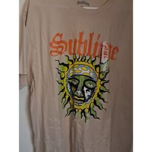 Sublime Tan Mens T- Shirt With Graphic Design Size XL NWT Short Sleeves